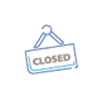 icono cartel cerrado